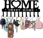 Wall-mounted Metal Coat Rack, Storage Rack Trim Metal Rack, Lock Rack, Steel Supply Vintage Trim for Front Door, Kitchen, Home and Vehicle Keys