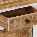 43.3 Inch Long Console Table with Drawer, 13.8 Inch Wide Hallway Table in Solid Mango Wood, 29.5 High Entryway for Living Room Storage