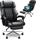 HOFFREE Office Chair Big and Tall 500lbs Ergonomic Chair for Heavy People Extra Wide Seat Computer Desk Chair with Footrest Black