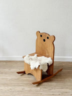Vintage Childrens Teddy Bear Wood Rocking Chair| Baby Nursery| Kid's Bedroom
