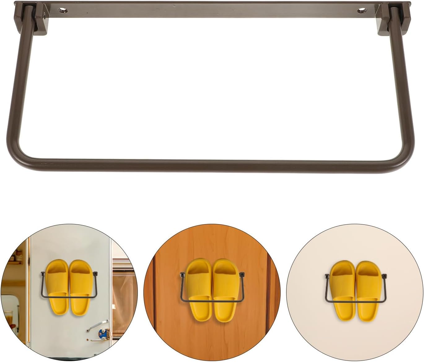 Foldable Aluminum Shoe Rack Door Hanger with Easy Installation Space-Saving Shoe Organizer Rack for Camping and Travel for Closet or Wall Mount