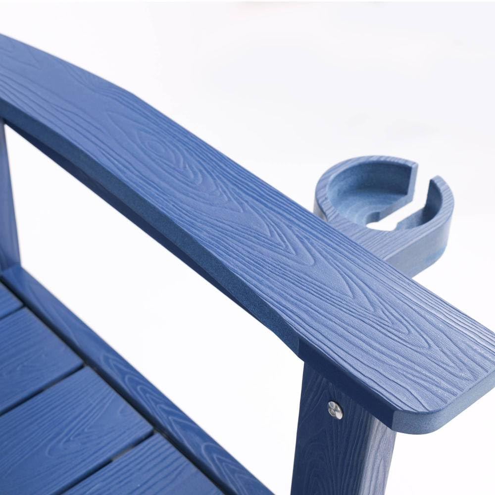 Minimalist Bench for Indoor and Outdoor Use with Durable Dark Blue Finish