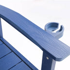 Minimalist Bench for Indoor and Outdoor Use with Durable Dark Blue Finish