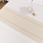 Bed Runner - 210 x 50 cm, Queen & Full Size, Beige Bed Throws Decorations for Bedroom, Hotel, Wedding Room