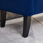 51.5" Bed Bench with Storage Navy Blue Velvet