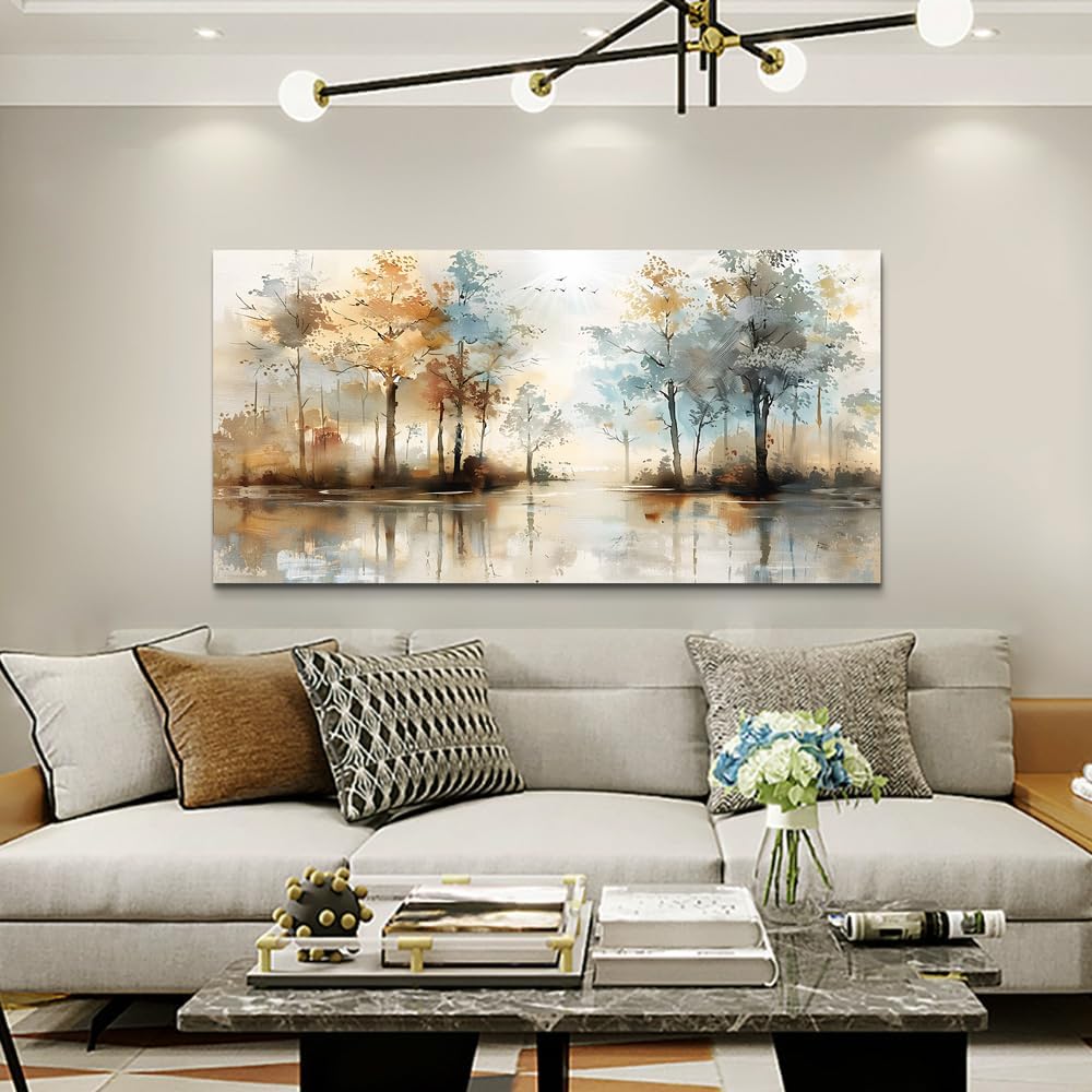 Lapremoly Large Wall Decor For Living Room Framed Wall Art for Bedroom Abstract Tree Painting Wall Artworks Hang Pictures For Office Decoration Canvas Prints Room Home Decorations Posters 30"X60"