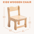 ROBOTIME Kids Wooden Chairs Set of 2, Toddler Chairs for Table & Playroom, Solid Wood Kids Furniture with Ergonomic Backrest, Heavy Duty Children’s Chairs for Reading, Dining & Learning