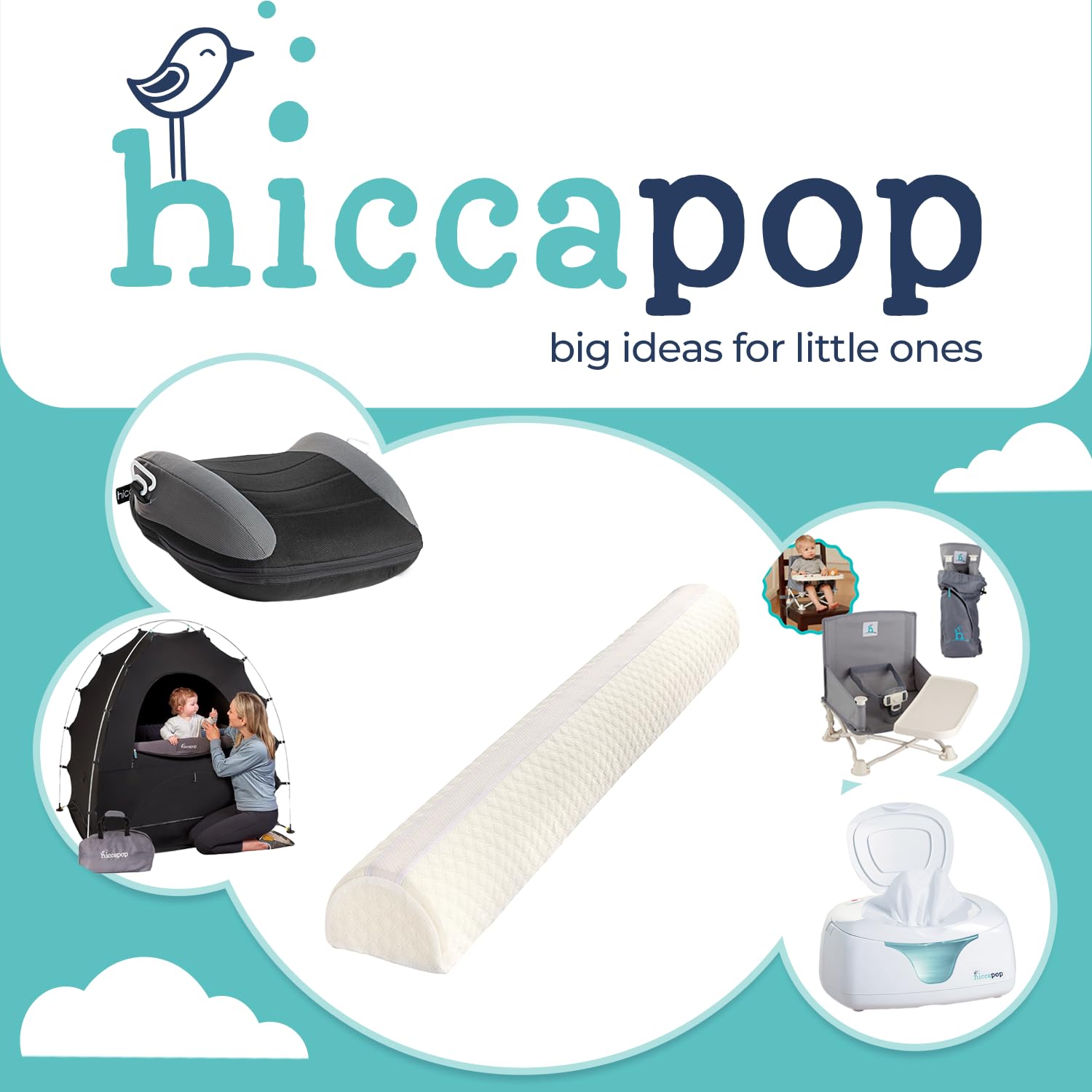 Hiccapop [1-Pack] Toddler Bed Rail Bumper, Bed Bumper for Toddlers, Kids Foam Safety Bed Guard Rail for Toddlers, Bed Side Rail for Twin, Queen, King