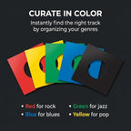 Vinyl Record Sleeves 45rpm - 7 inch Premium Acid Free Protection Multicolor Paper Covers for 7” Singles Records - 50 Pack