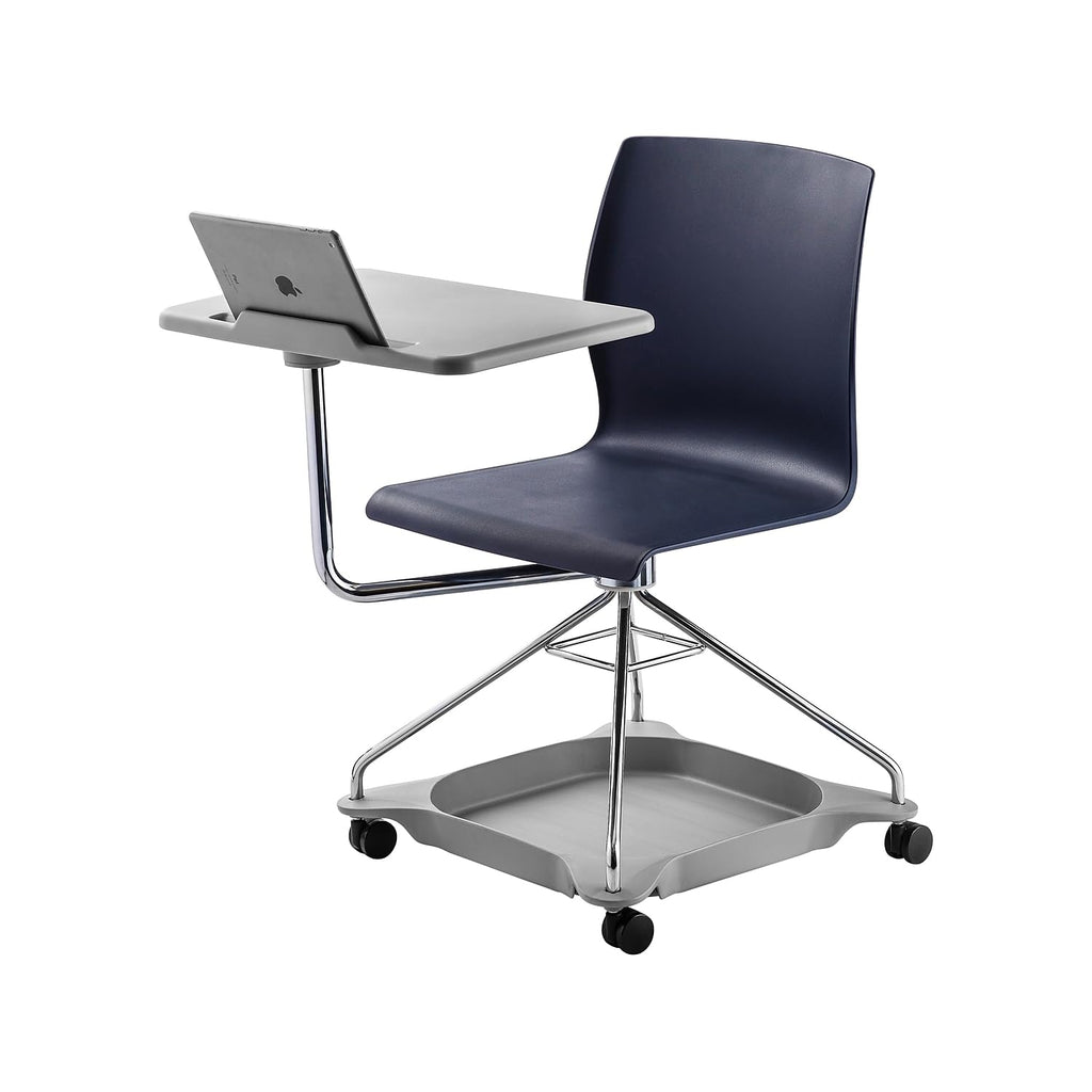 National Public Seating CoGo 25-inch Mobile Tablet Chair, Blue/Gray (COGO-04)