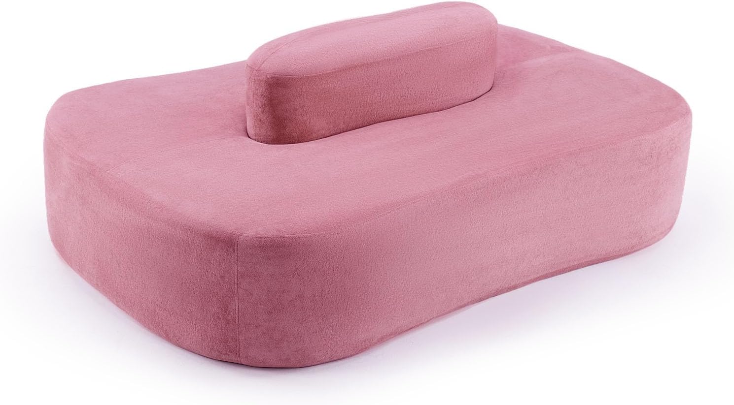 OmySalon 71.6'' Double-Sided Plush Waiting Room Bench, Fully Assembled, Seating for 4-6 People, Lobby Furniture for Beauty Salon, SPA & Office Lobby, Pink
