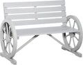 Wooden Wagon Wheel Bench