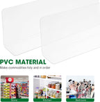 Homoyoyo 10pcs L-Shaped PVC Closet Dividers 20cm High Plastic Shelf Organizers for Cabinet and Dresser Storage Separation