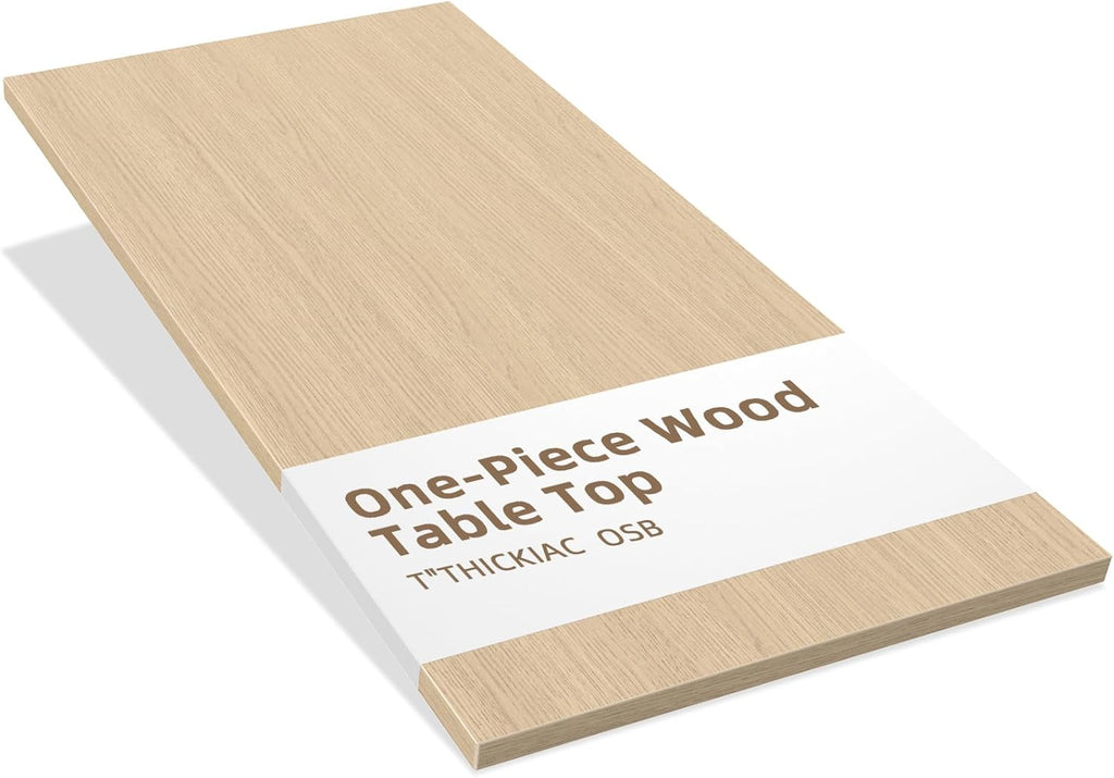 Universal 55 x 20 One-Piece Solid Wood Table Top, 1" Thick Desktop for Stand Up Height Adjustable Desk Frames, Home Office Tabletop, Countertop DIY