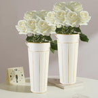Galvanized Flower Bar Buckets with Handles 8 Pcs 11.8 Inch Tall Metal Bucket for Bloom Bar Flower Supplies, Home Decor, Wedding Centerpiece, Table Decorations, Outdoor Unbreakable Tin Vase