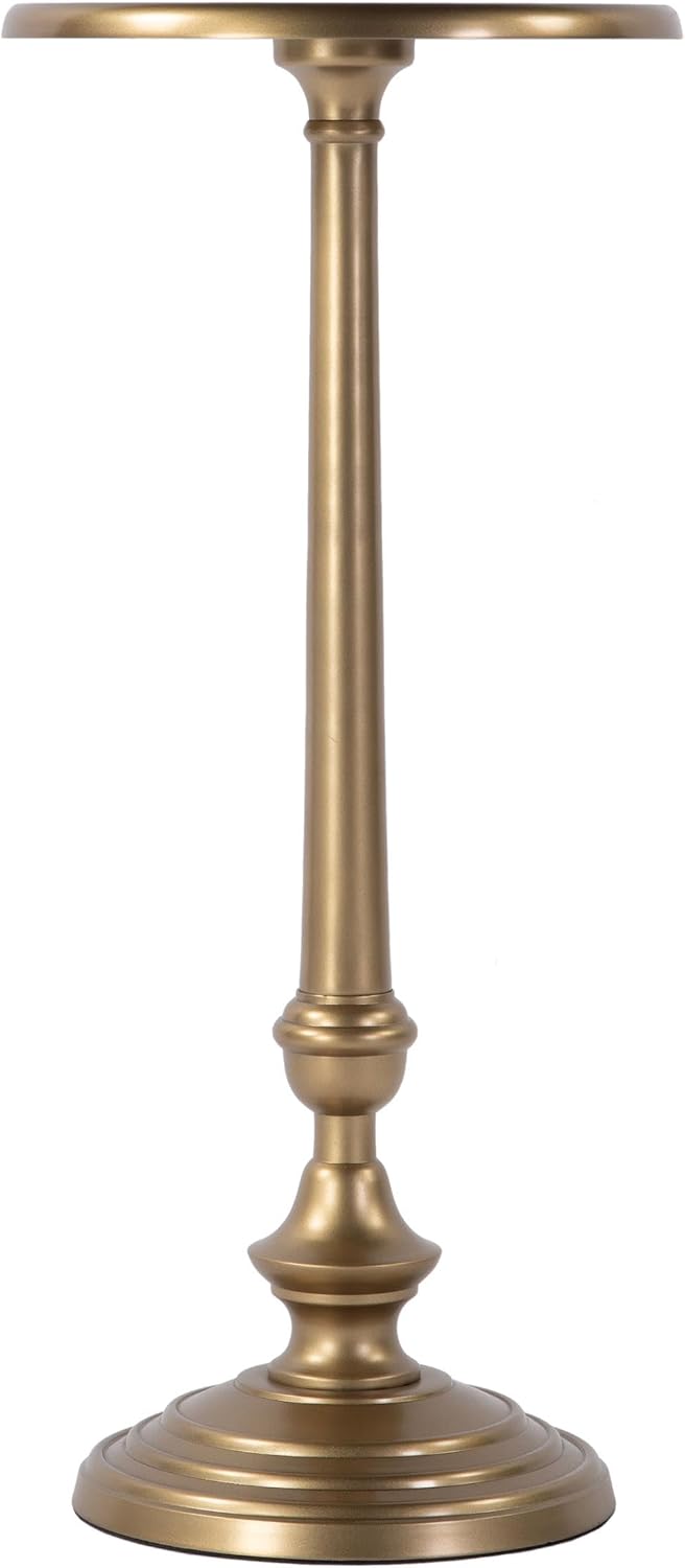 Butler Specialty Company Astoria 10 in. W Round Metal Pedestal End Table - Gold