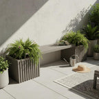 Planter Bench with Integrated Planter Box for Outdoor Patios and Balconies