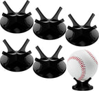 Sumind 6 Pack Small Ball Stand Holder, Clear Baseball Holders for Display, Sport Ball Display Stand Baseball for Golf, Softball, Tennis, Collectible Spheres Decor for Desk & Home, Acrylic