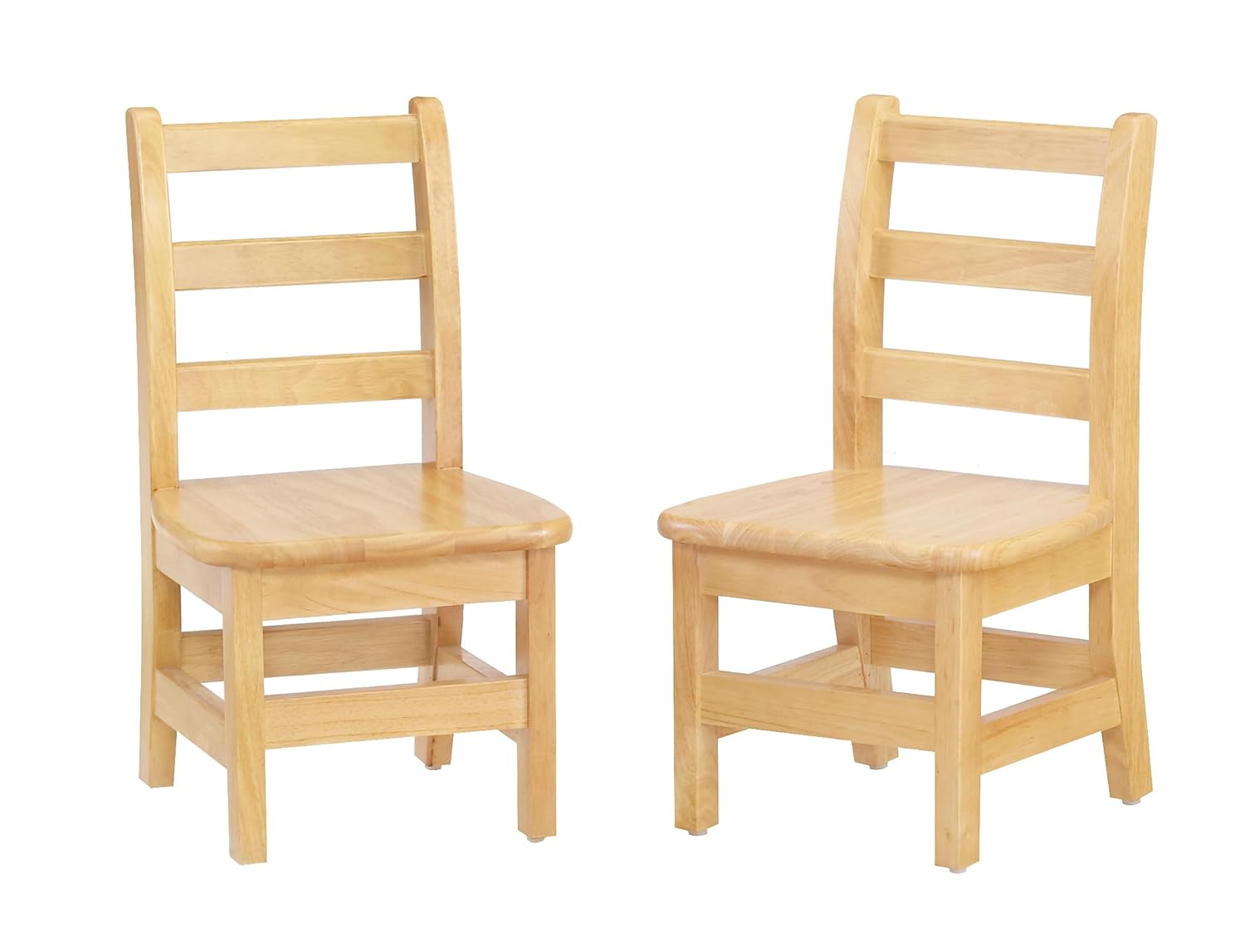 Jonti-Craft KYDZ Ladder Back Chair Pair, 12" Height