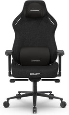 DXRacer Craft L Video Gaming Chair for Adults, Ergonomic Office Reclining Computer Chair with Magnetic Head Pillow and Lumbar Support, Racing Style Height Adjustable (Woven Fabric, Black)
