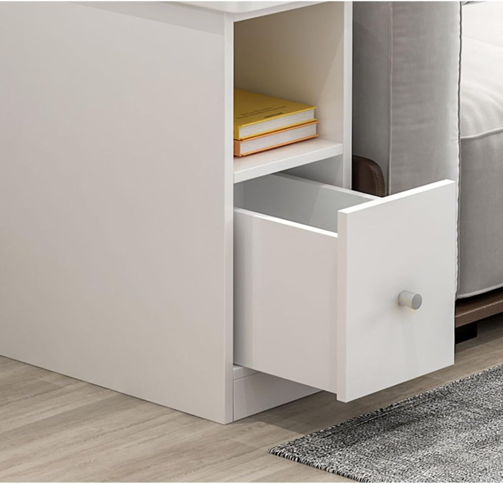 Side Tables Living Room Small Side Table Sofa Sideboard Cabinet Sandwich Narrow Gap Next to Light Luxury Corner Bedside Coffee(25x90x55cm)