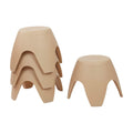 ECR4Kids Ayana Stackable Plastic Stool Seating Set, Children's Furniture, Sand, 4-Pack