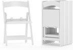 Flash Furniture Hercules Series Kids Padded Folding Chairs for Children, Children's Event Seats with 264-lb. Static Weight Capacity, Set of 10, White