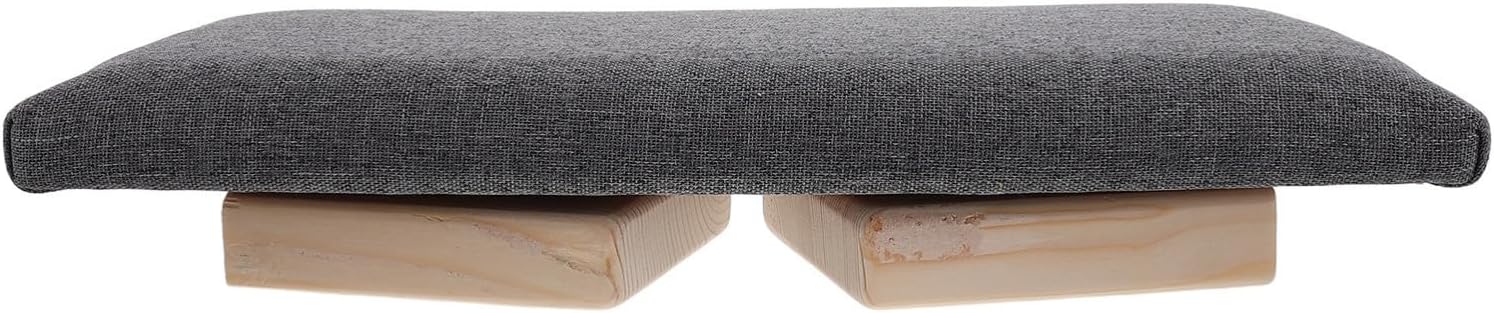 ABOOFAN Portable Wooden Folding Meditation Bench Stool with Soft Cloth Cushion for Knee Protection, for Travel and Outdoor Use, Compact and Lightweight Prayer Chair