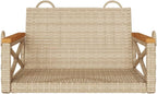 Patio Swing Bench Beige,Modern Outdoor Swing Chair with Style – for Gardens and Patios Patio Furniture