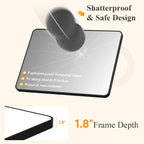 NEWBULIG 30X48 Inch Bathroom Mirror, Rectangle Wall Mirror with Rounded Corners, Black Vanity Mirrors for Bathroom Sink with Metal Frame for Bedroom, Entryway, Hangs Horizontally or Vertically