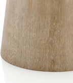 Starlight Canyon Home White Modern Round Solid Wood Pedestal End Table with Elegant Design, Durable Construction, Ideal for Living Room or Bedroom Decor