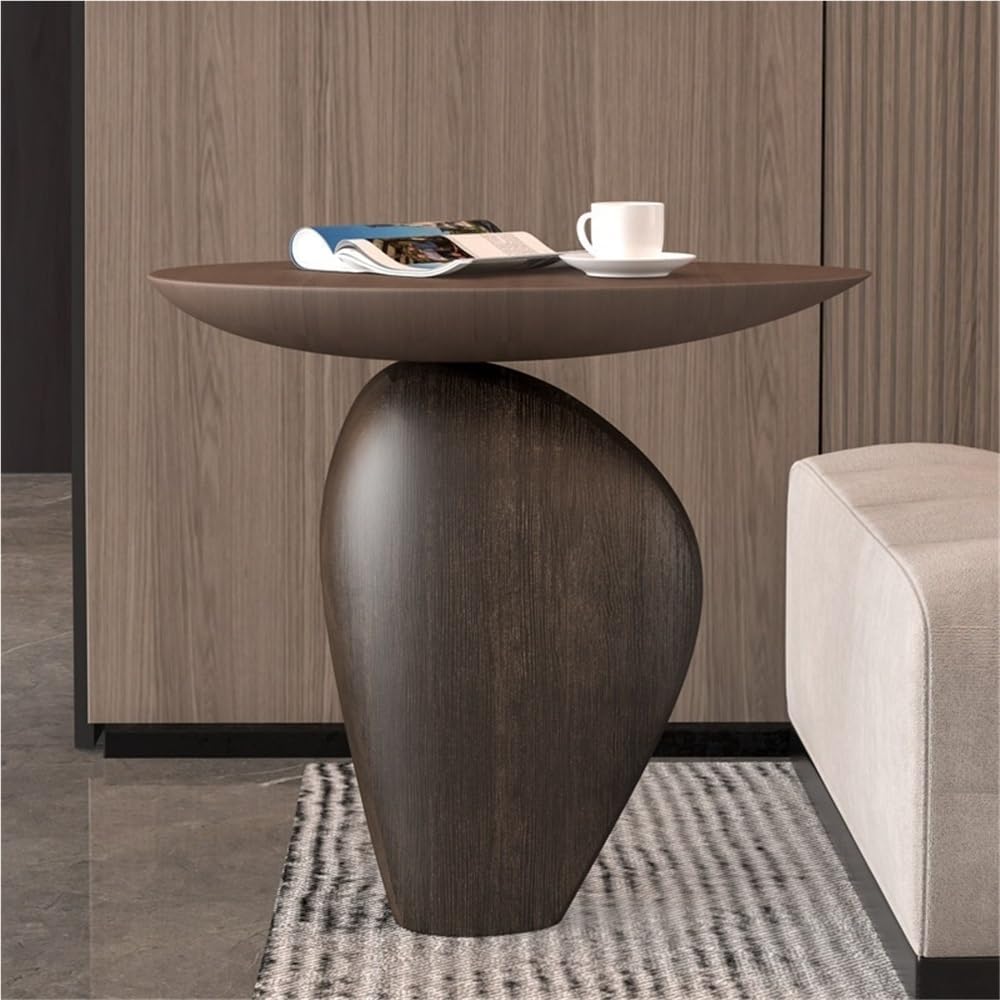 Fiberglass Side Table, Modern Small Coffee Table, Minimalist Accent Tables for Living Room, Bedroom, Small Spaces