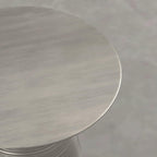 SIMPLIHOME Sheridan Metal Table - 18 inch Wide Solid Metal Round Side Table in Antique Nickel, Industrial Accent Table for Living Room or Office with Sculptural Design, Assembled