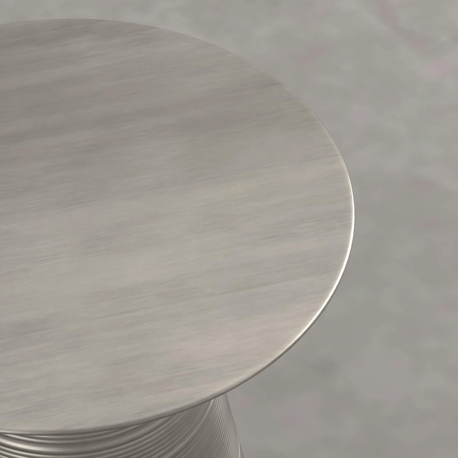 SIMPLIHOME Sheridan Metal Table - 18 inch Wide Solid Metal Round Side Table in Antique Nickel, Industrial Accent Table for Living Room or Office with Sculptural Design, Assembled
