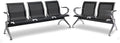 KINTNESS 5 Seat Reception Chair Benches Office Chair Guest Heavy Duty Waiting Room Chairs with Arms for Lobby, Office, Bank, Hospital Bench, Black