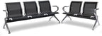 KINTNESS 5 Seat Reception Chair Benches Office Chair Guest Heavy Duty Waiting Room Chairs with Arms for Lobby, Office, Bank, Hospital Bench, Black