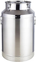 304 Stainless Steel Milk Can, Heavy Duty Milk Bucket Airtight Storage Canister Transport Can, Wine Pail Oil Barrel Tote Jug with Sealed Lid for Liquid Solid Storage(9.25Gal/35L)