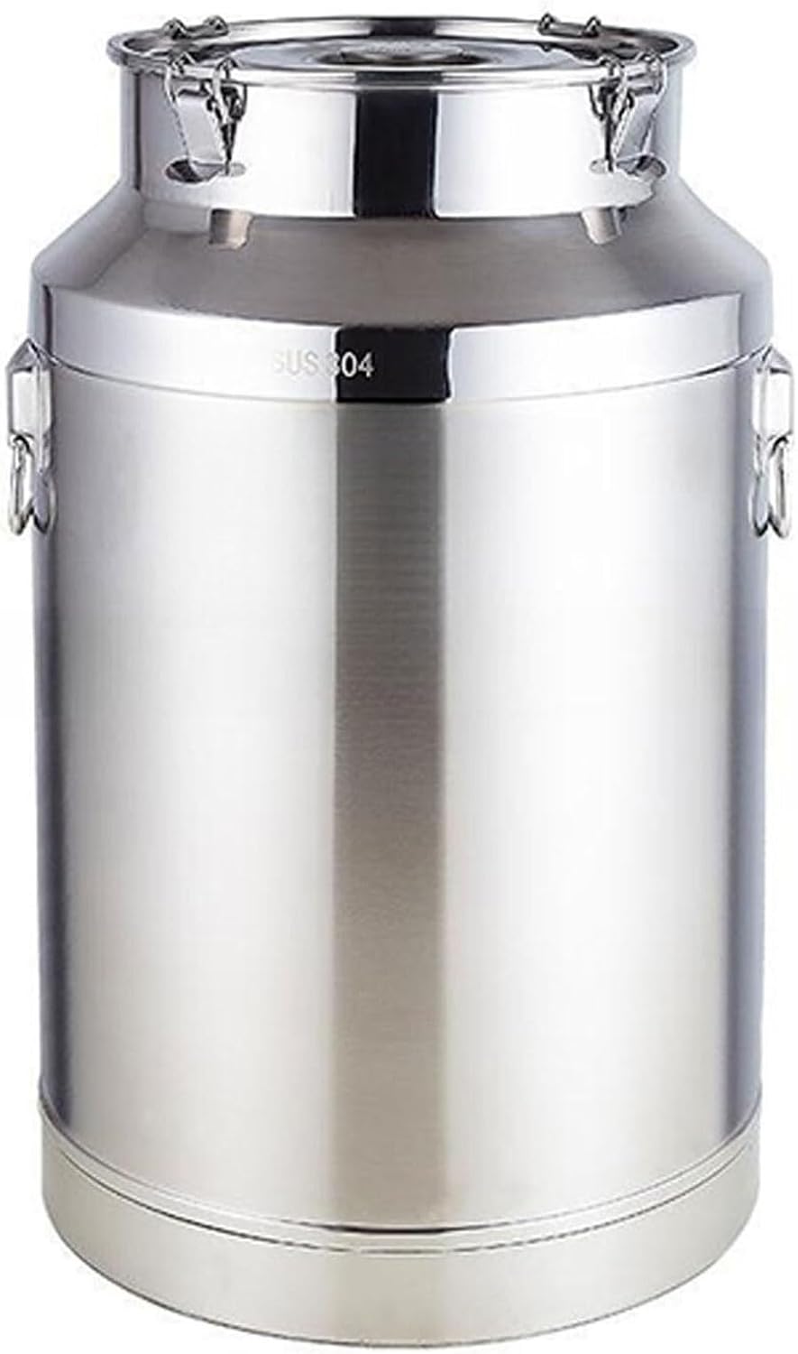 304 Stainless Steel Milk Can, Heavy Duty Milk Bucket Airtight Storage Canister Transport Can, Wine Pail Oil Barrel Tote Jug with Sealed Lid for Liquid Solid Storage(9.25Gal/35L)