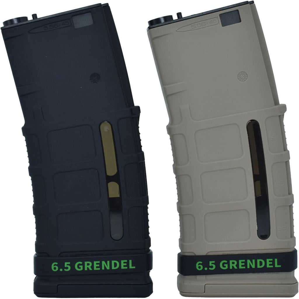 12 Pack Miaozhun 6.5 Grendel Magazine Marking Bands 6.5 Grendel Magazine Caliber Identification(Black-Green)