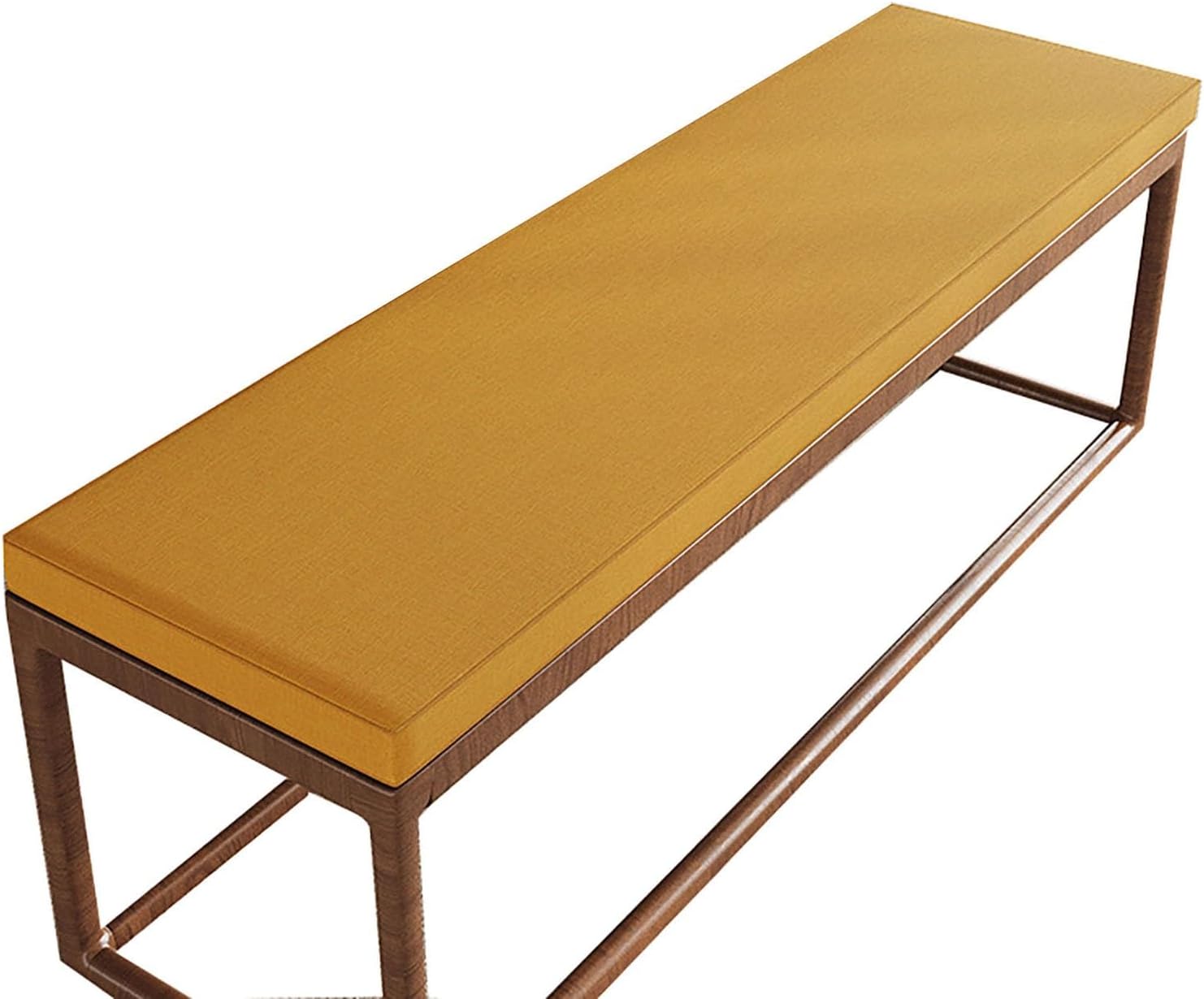 Bench Cushion Outdoor/Indoor Furniture - 36/40/42/48/60/72 inch Linen Thicken Seat Cushion Loveseat Chair Pad,for Patio, Garden, Sofa, Window(Yellow,160x30x5cm)