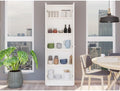 Farmhouse Multistorage Cabinet, Storage Locker with Two Doors and Five Internal Shelves,for Kitchen Home