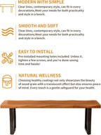 Modern Rustic Solid Wood Bench with Black Metal Legs, Industrial Farmhouse Style, Natural Wood Finish