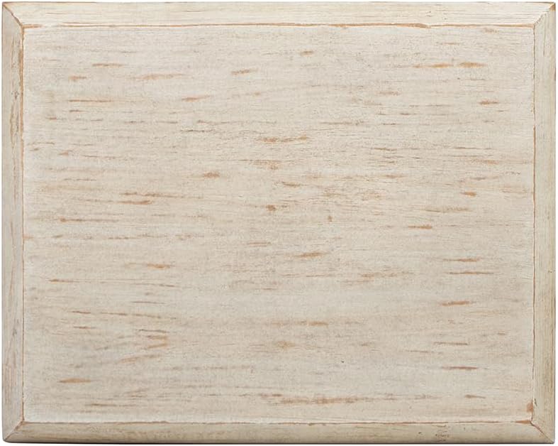 Jennifer Taylor Home Veda 20" Reclaimed Wood Stacked Geometric Waterfall Side Table, Whitewashed Natural Reclaimed Pine Wood