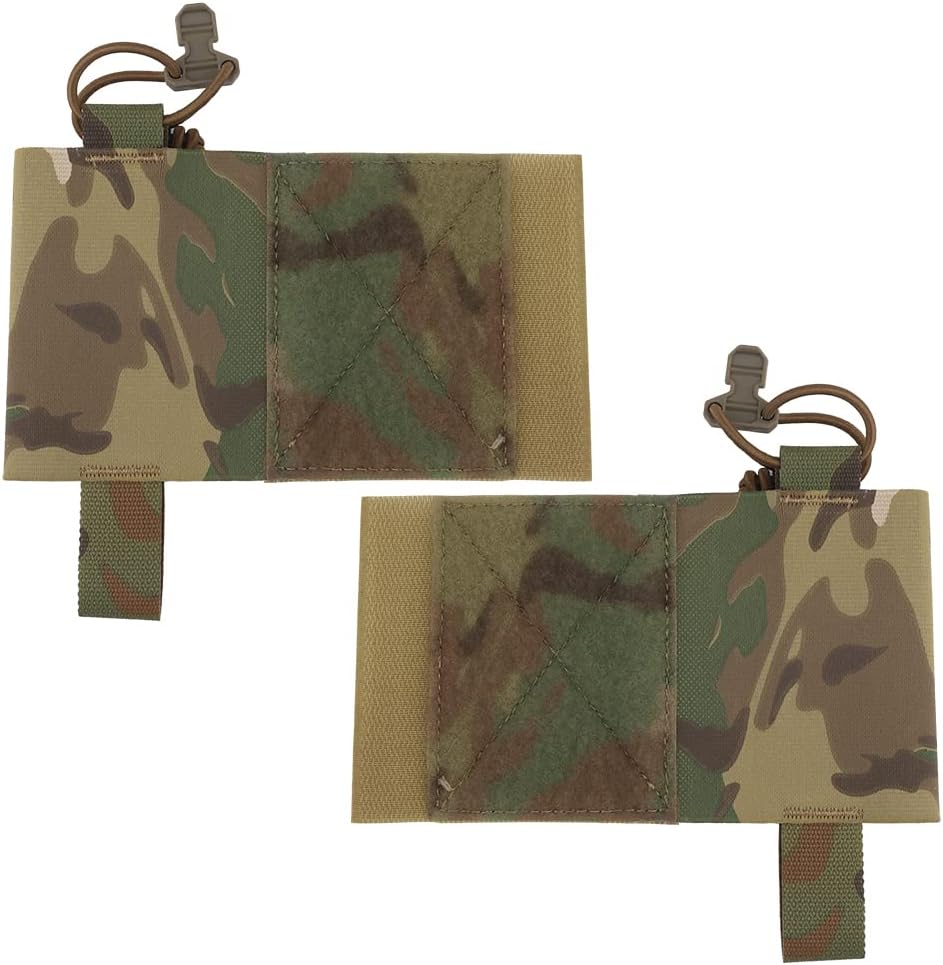 Cummerbund Side 5.56 Mag Holder Radio Pouch with Hook and Loop Tactical Magazine Expander Wing Holster for Chest Rig Vest 2 pcs