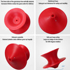 Modern Red Fiberglass Rotating Gyro Spun Chair, 360 Swivel, Indoor/Outdoor, 220 lbs Capacity