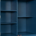LUMISOL 72" Tall Farmhouse Kitchen Pantry Cabinet with 3 Pull Out Shelves & Drawer, Pantry Storage Cabinet with 6 Door Shelf & Adjustable Shelf for Kitchen, Dining Room, Blue