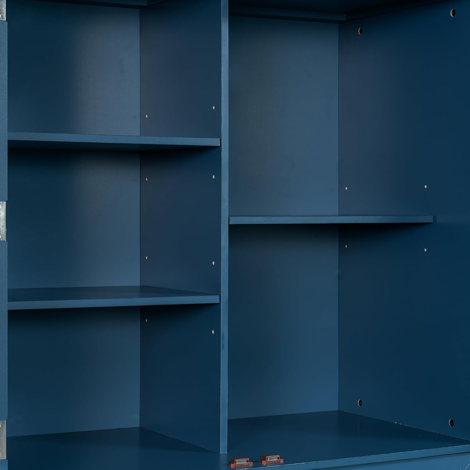 LUMISOL 72" Tall Farmhouse Kitchen Pantry Cabinet with 3 Pull Out Shelves & Drawer, Pantry Storage Cabinet with 6 Door Shelf & Adjustable Shelf for Kitchen, Dining Room, Blue