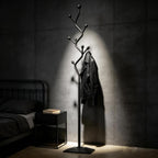 Coat Rack Freestanding Metal Tree Coat Rack Stand with Hooks, Modern Standing Hat Rack for Entryway Hallway Bedroom Office (black)