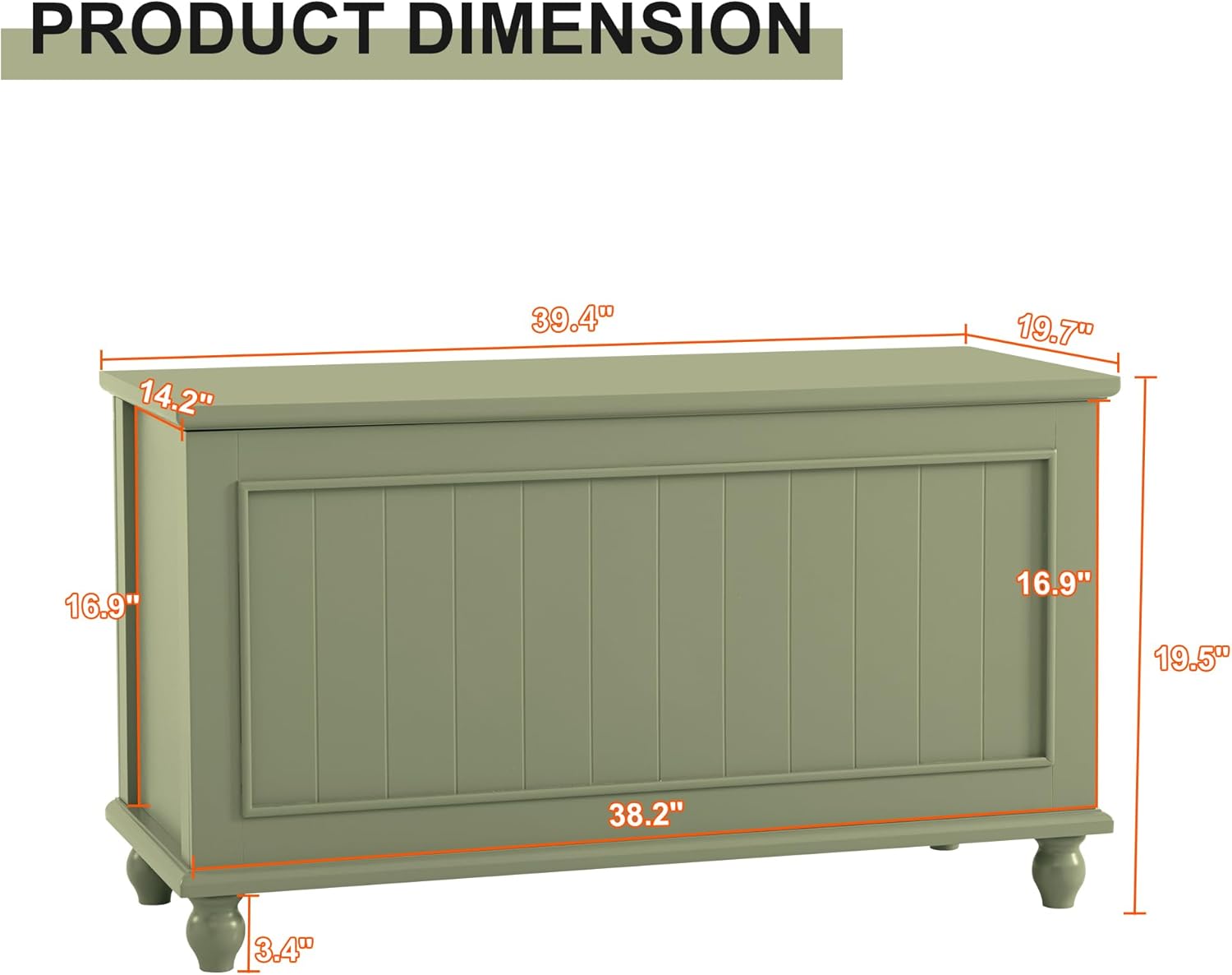 Scurrty Antique Style Storage Bench for End of Bed,Heavy Duty Long Ottoman Bench, Lift Top Storage Chest, Bench for Bedroom, Living Room Entryway (Green)