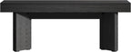 Tribesigns Wooden Entryway Bench, 47" Farmhouse Indoor End of Bed Bench, Long Dining Benches Seat for Bedroom, Dining Room, Hallway, Foyer (Black)